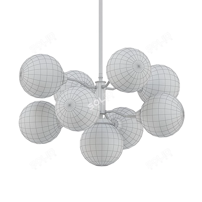 Mid-Century Sputnik Chandelier 3D model image 2