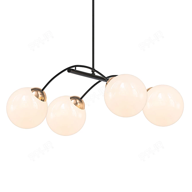 Satellite Chandeliers: Modern Mid-Century Lighting 3D model image 1