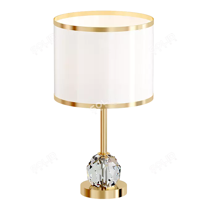 Exquisite Golden Table 3D model image 1