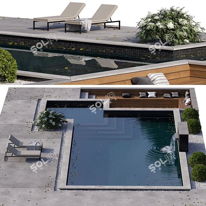 Modern Pool 21: 3DSMAX Model 3D model image 2