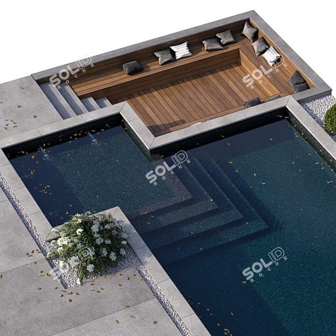 Modern Pool 21: 3DSMAX Model 3D model image 3