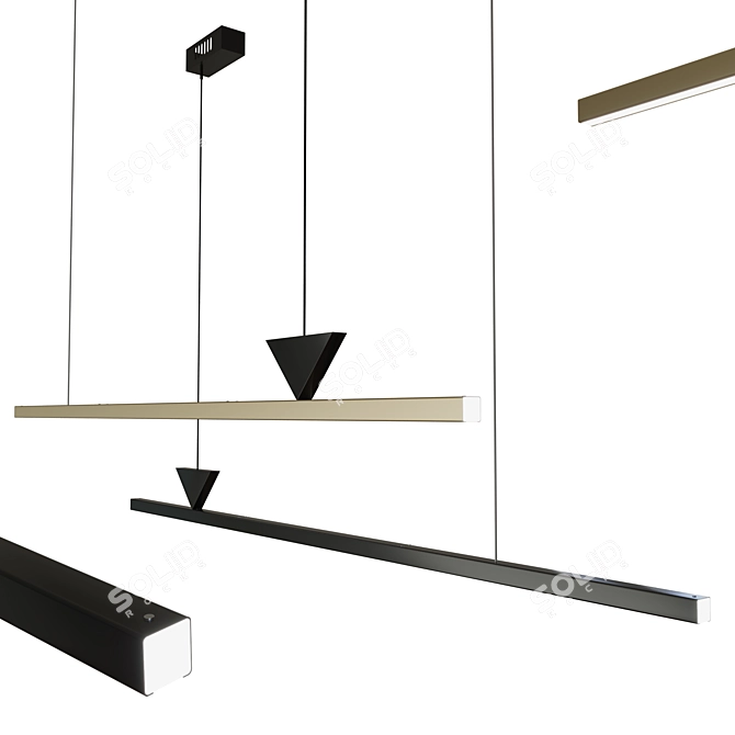 Mirell Pendant Lamp - Stylish Elegance 3D model image 1