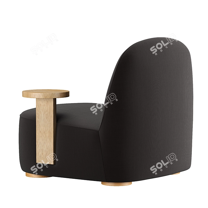 Polar Lounge Chair with Side Table - Modern Comfort for Any Space 3D model image 2