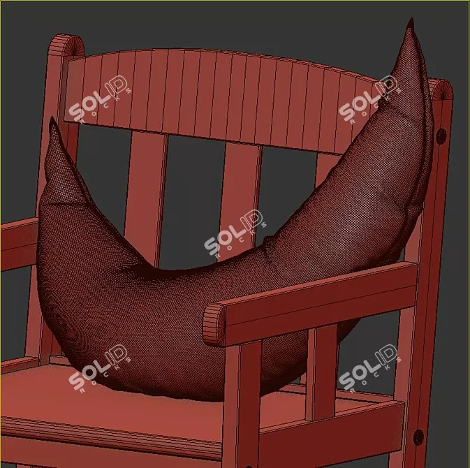 Stylish SUNDVIK Rocking Chair 3D model image 4