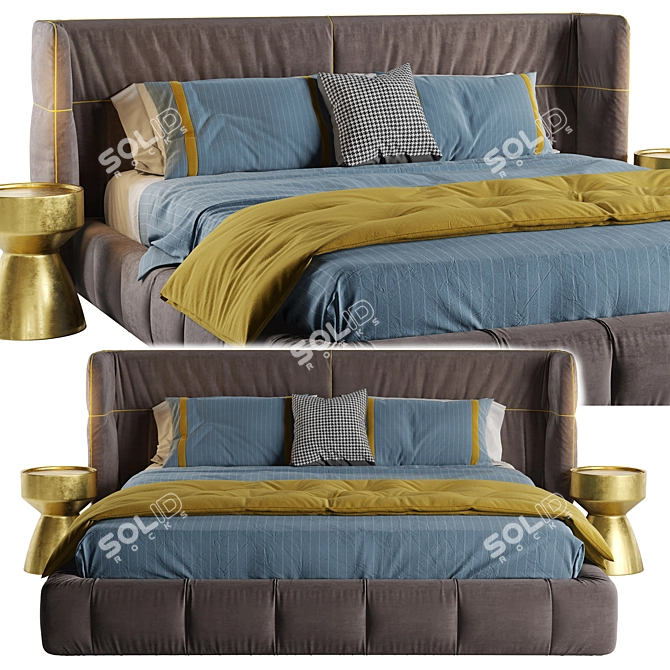 Elegance Dream Bed 3D model image 2