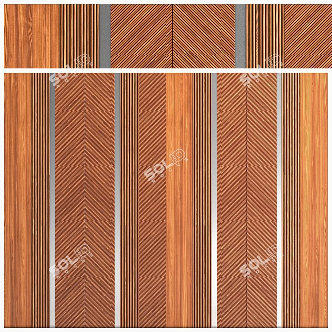 Modern Wall Panel 01 3D model image 4