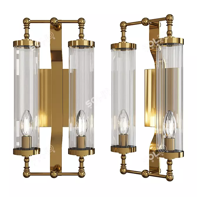 Elegant Regis Wall Sconce 3D model image 1