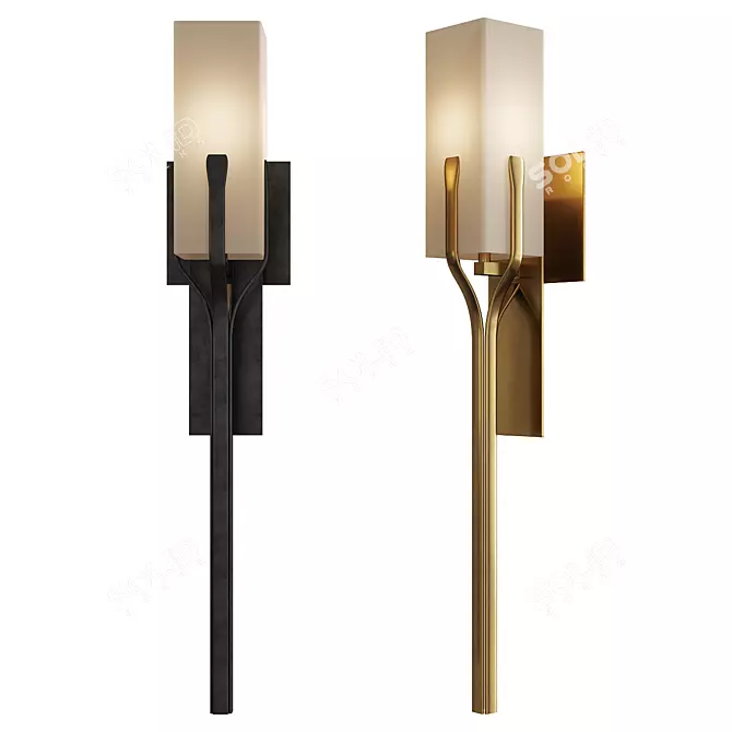 Mediki Wall Sconce: Modern Elegance Illuminated 3D model image 1