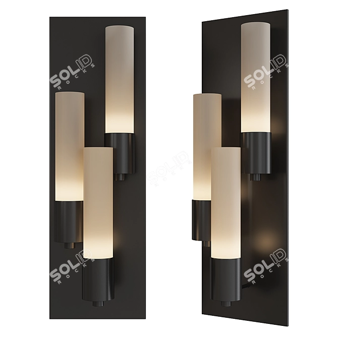 Elegant Pillar Multi-Light Sconce 3D model image 1