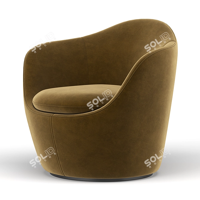 Modern Lina Swivel Chair - Stylish & Functional 3D model image 4