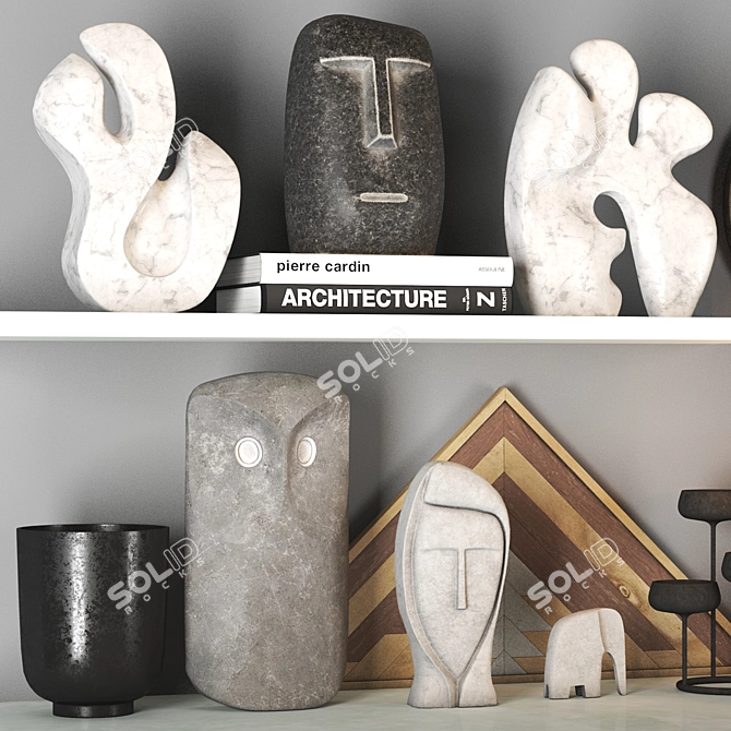 Elegant Home Decor Set 3D model image 5