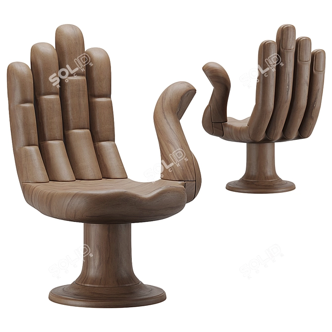 Pedro Friedeberg Hand Chair: Unique and Stylish Seating Solution 3D model image 6