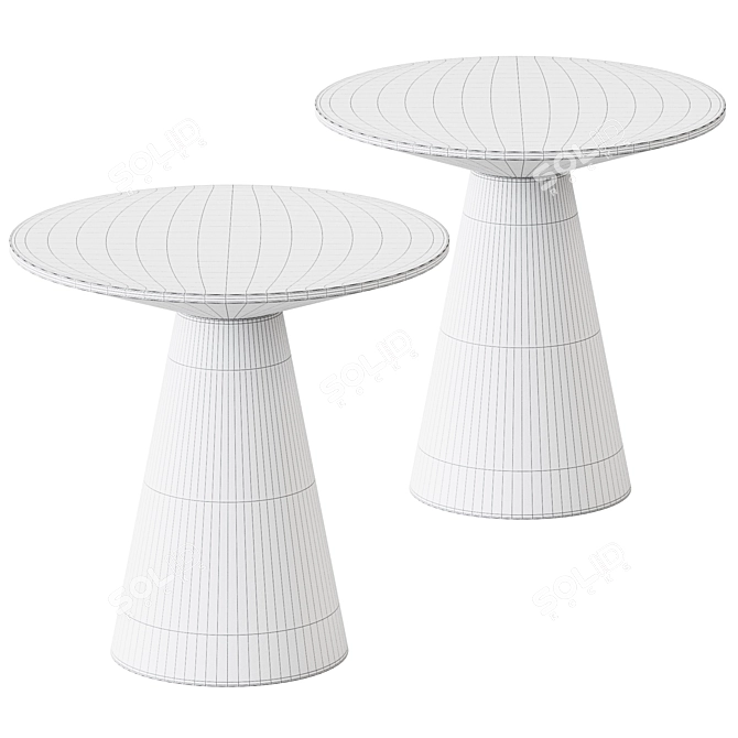 Sleek Modern End Table 3D model image 2