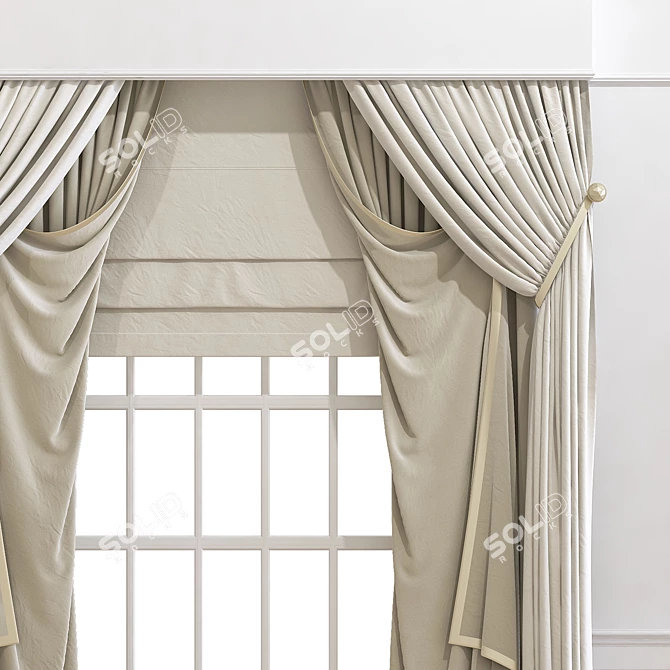 Revamped and Retopologized Curtain 3D model image 2