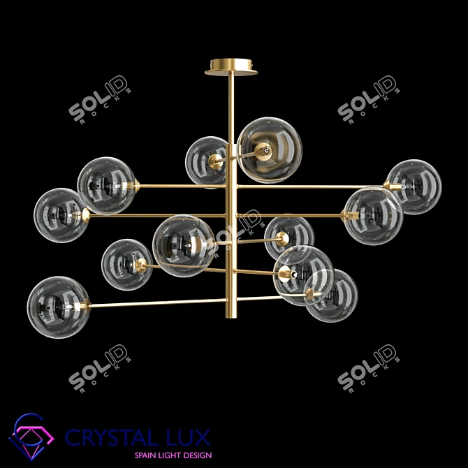 Marzo SP12 Bronze Pendant Light 3D model image 1