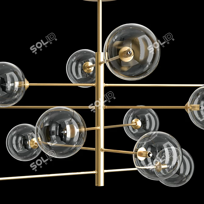 Marzo SP12 Bronze Pendant Light 3D model image 3