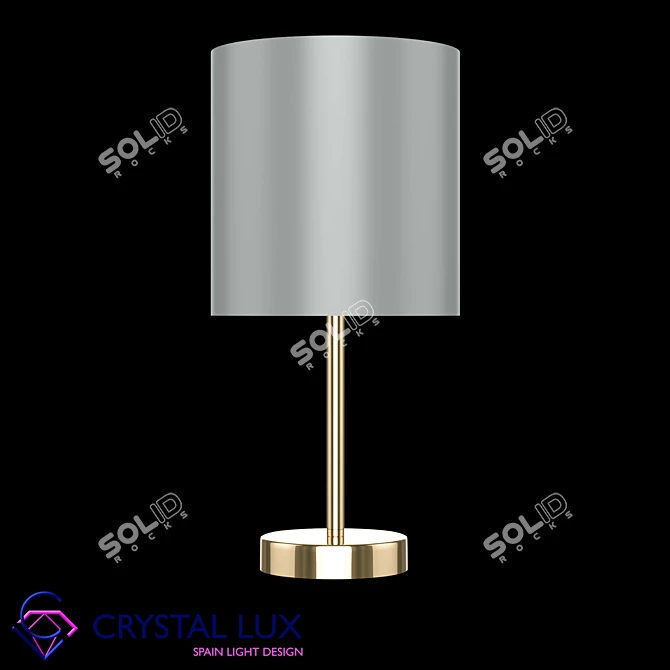 Sergio LG1 Gold: Modern Spanish Crystal Pendant 3D model image 1