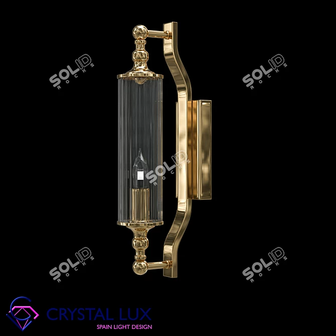 Elegant Tomas AP1 Chrome-Gold Candle Holder 3D model image 1