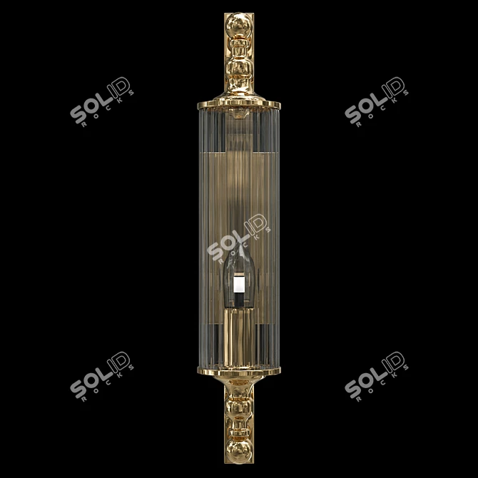 Elegant Tomas AP1 Chrome-Gold Candle Holder 3D model image 2