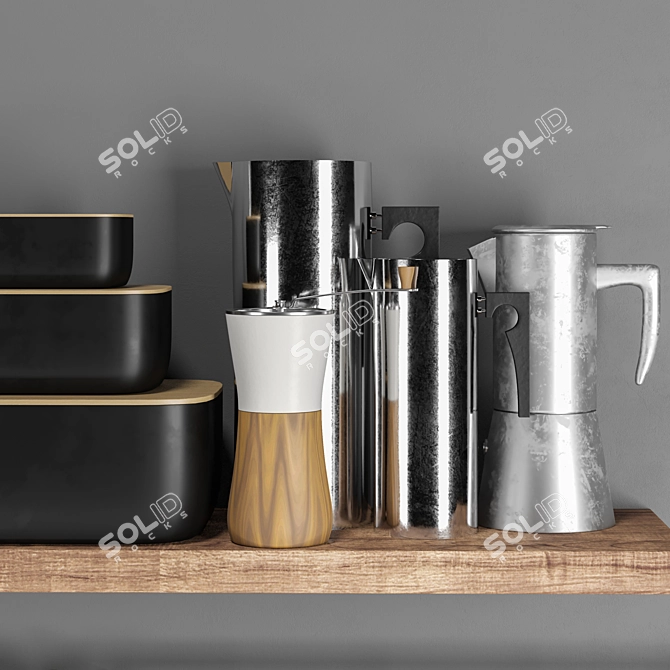 Coffee Station01: Stylish and Efficient Coffee Solution 3D model image 2