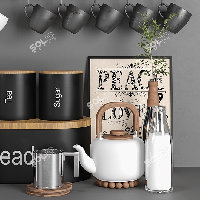 Coffee Station01: Stylish and Efficient Coffee Solution 3D model image 3