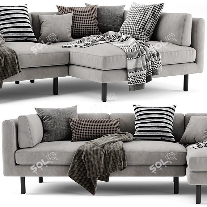 Lappi Chaise Longue Sofa: Modern Comfort and Style 3D model image 2