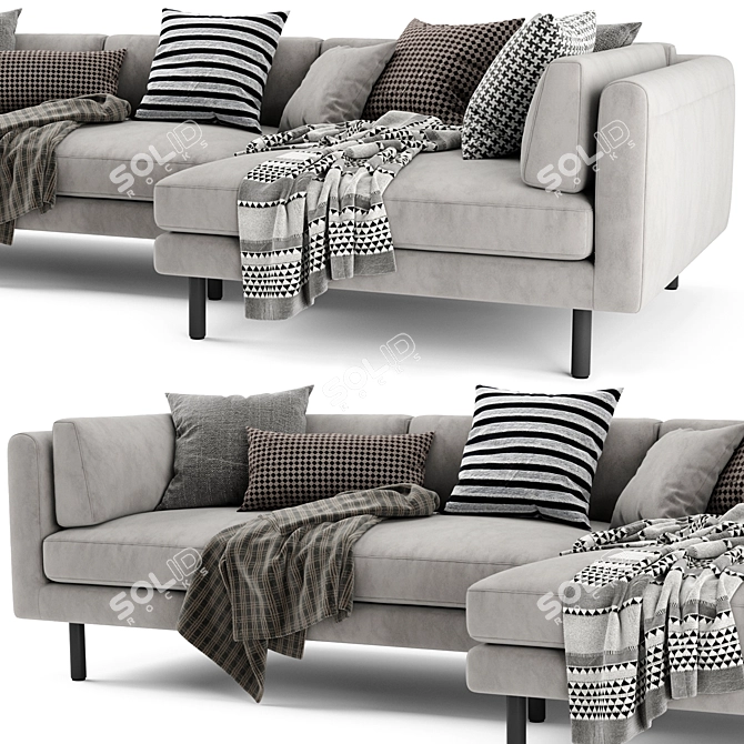 Lappi Chaise Longue Sofa: Modern Comfort and Style 3D model image 4