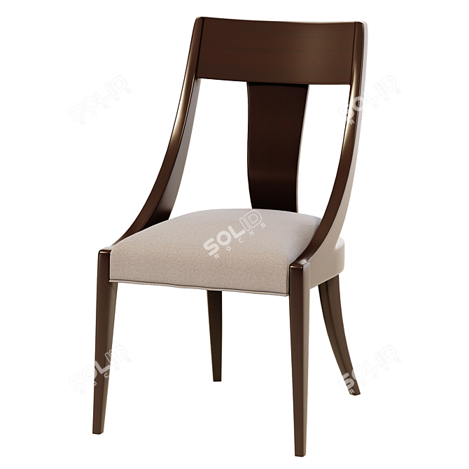 Century Dain Side Chair: Stylish and Compact 3D model image 3