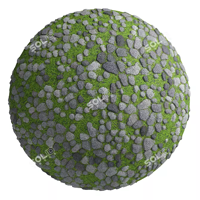 3 Color Stone Wall Materials - PBR, Sbsar, 4k 3D model image 3