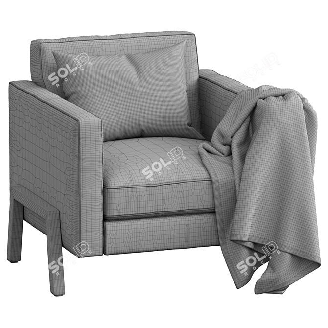 Contemporary Condea Armchair 3D model image 5