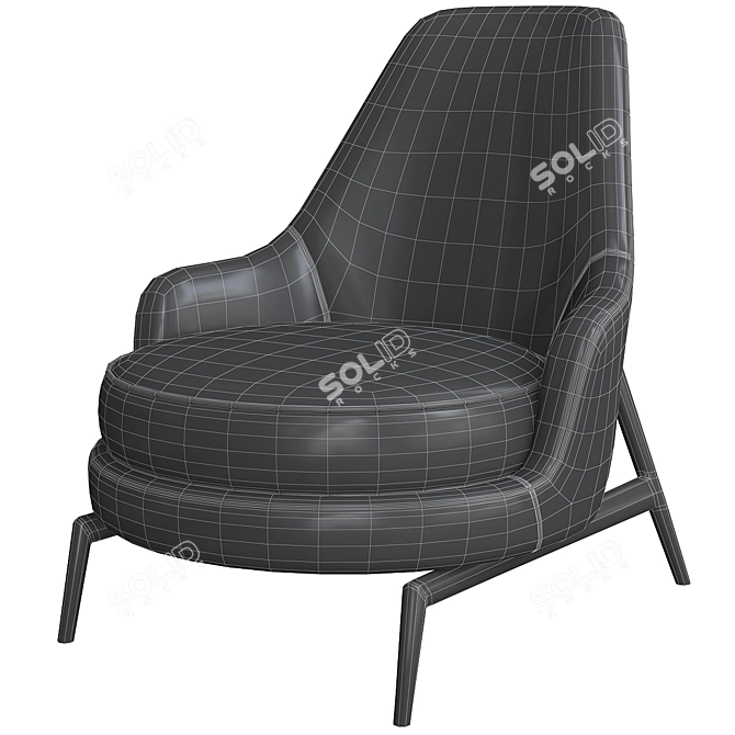 Elegant Flexform Leda Armchair 3D model image 3