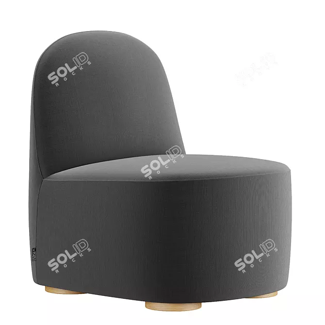 Polar Lounge Chair S: Comfort Redefined 3D model image 1