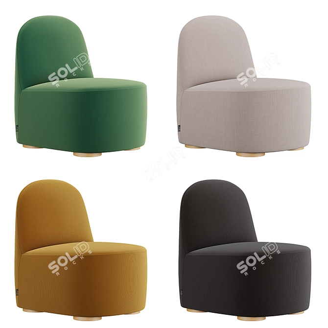 Polar Lounge Chair S: Comfort Redefined 3D model image 5