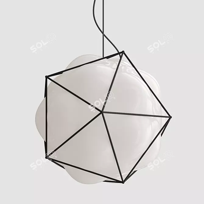 Semai: Modern 38cm Pendant Light 3D model image 2