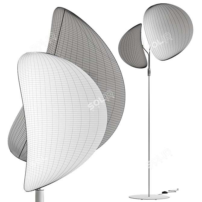 Elegant Manta Floor Lamp 3D model image 3