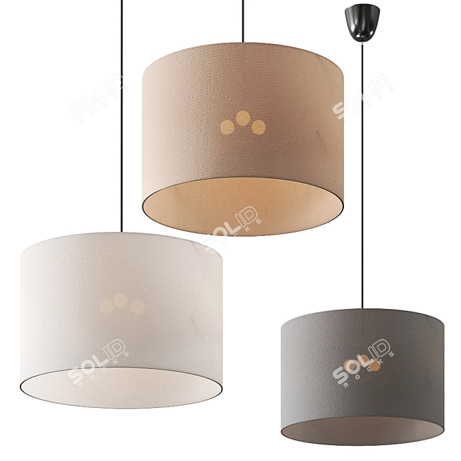 HLWSP Pendant Lamp: Sleek and Stylish Illumination 3D model image 1