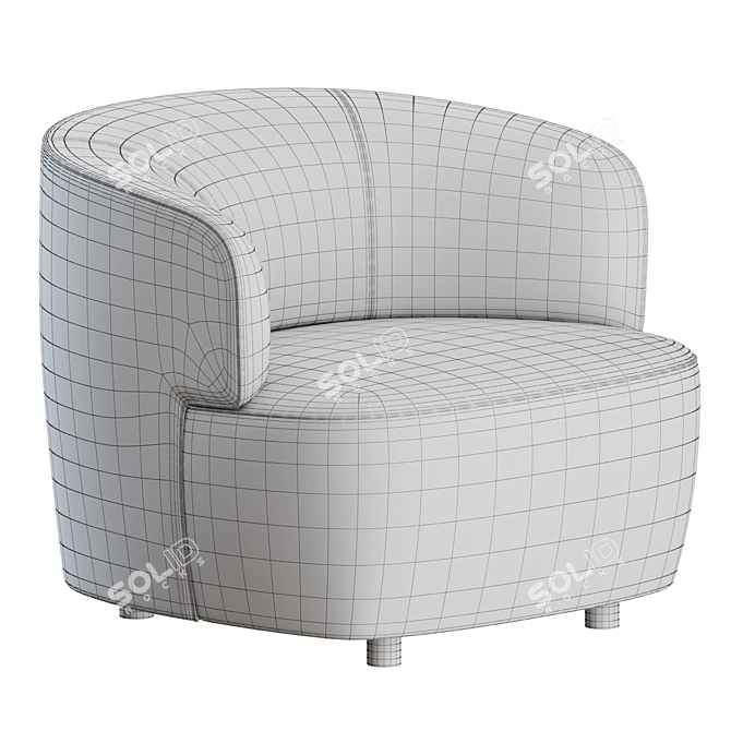 Stylish Elain Armchair: Designed by Vincent Van Duysen 3D model image 4