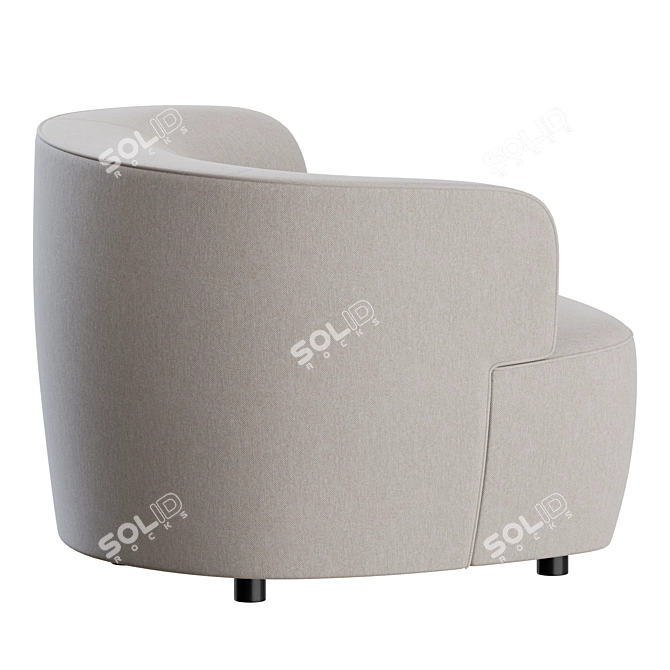 Stylish Elain Armchair: Designed by Vincent Van Duysen 3D model image 6