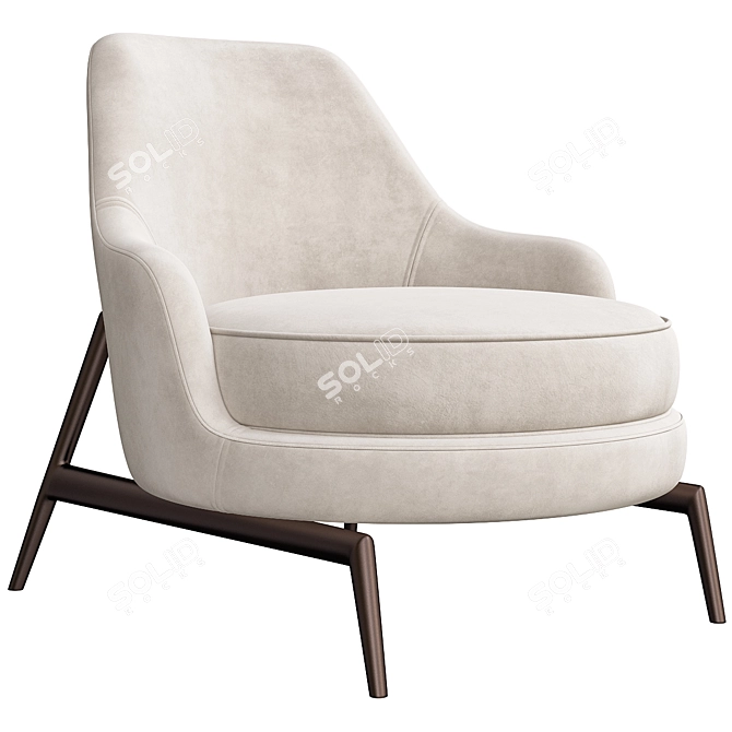 Flexform Leda: Modern Armchair Design 3D model image 1