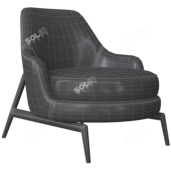 Flexform Leda: Modern Armchair Design 3D model image 2