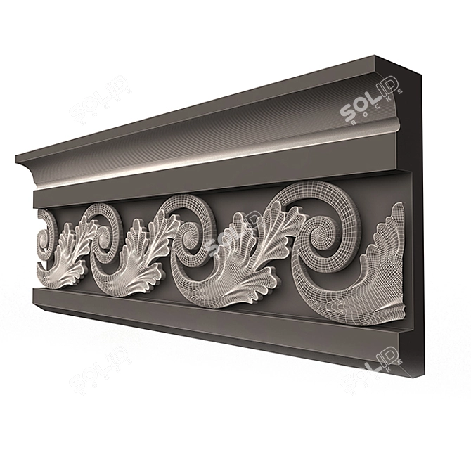 Elegant Cornice Molding: Enhance Your Décor 3D model image 10