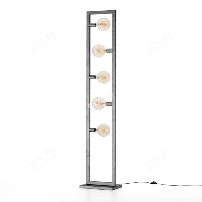 Industrial Elegance: Aiden Floor Lamp 3D model image 1