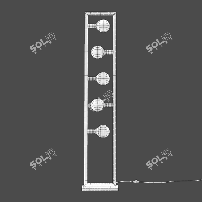 Industrial Elegance: Aiden Floor Lamp 3D model image 4