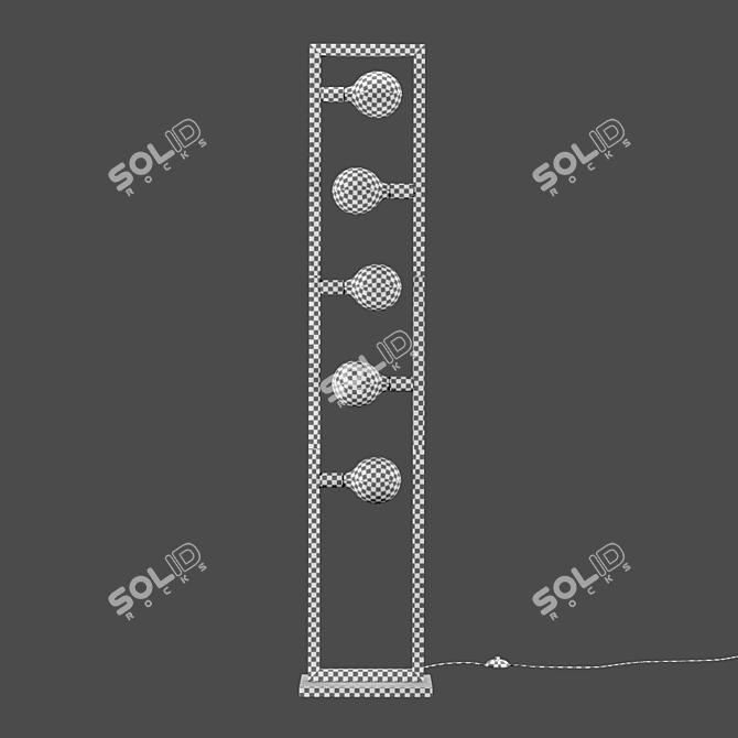 Industrial Elegance: Aiden Floor Lamp 3D model image 5