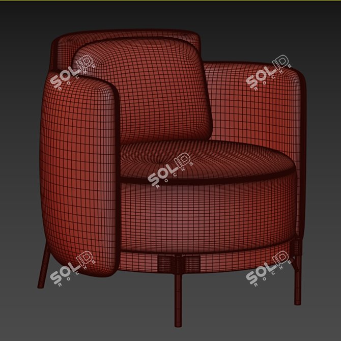 Stylish Armchair for Modern Living 3D model image 4