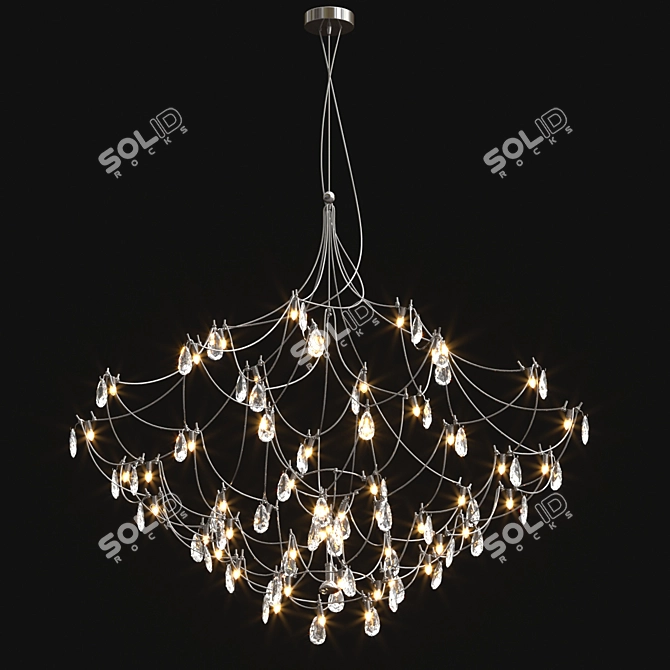 Stunning Quasar Galaxy Crystal Chandelier 3D model image 2