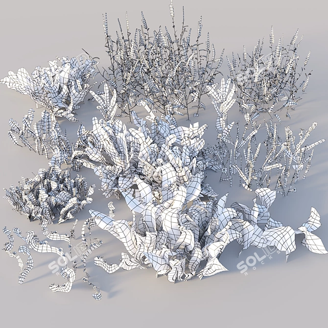 Meadow Bliss Grass Scatter Kit 3D model image 6