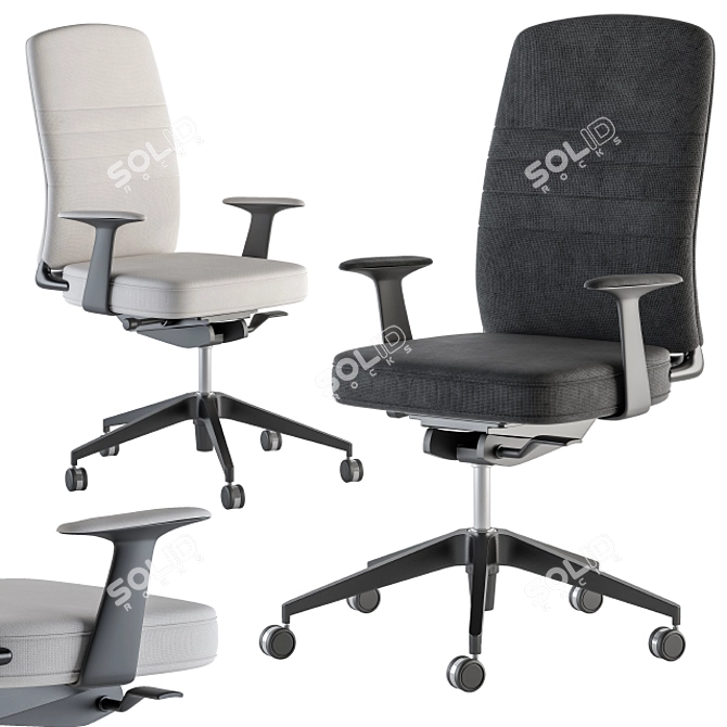 ErgoFlex Office Chair Set 3D model image 1