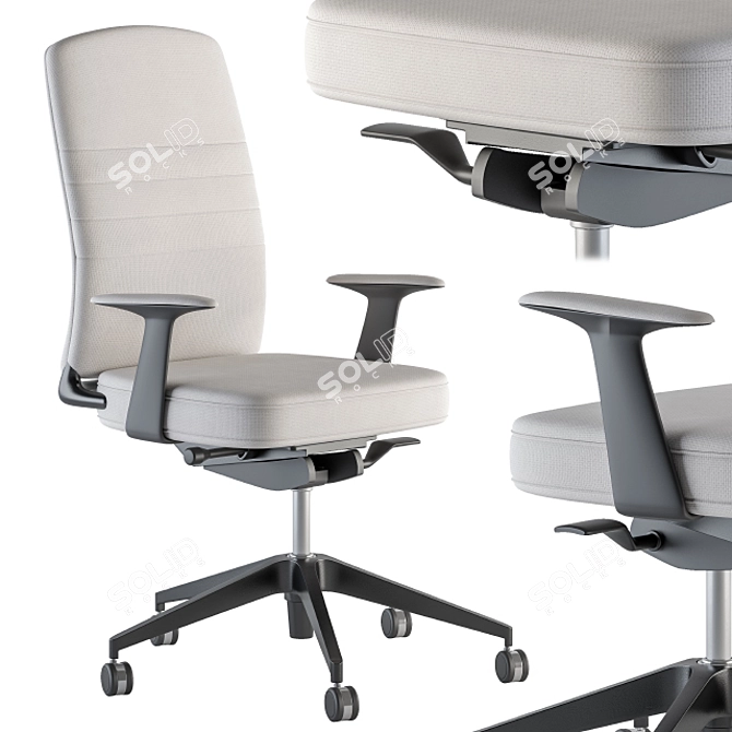 ErgoFlex Office Chair Set 3D model image 2