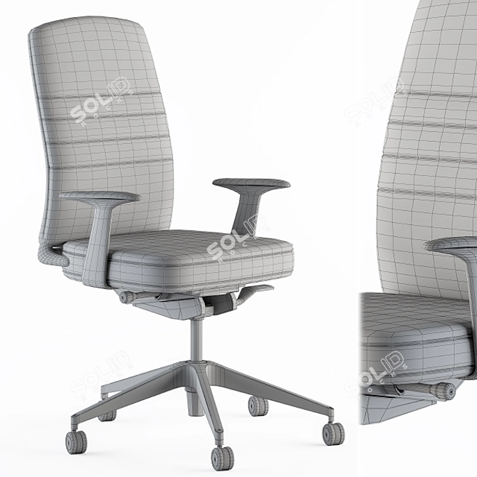 ErgoFlex Office Chair Set 3D model image 7